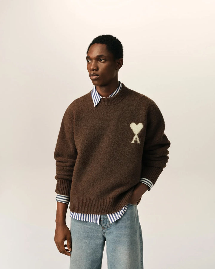 MAGLIONE ami paris marrone